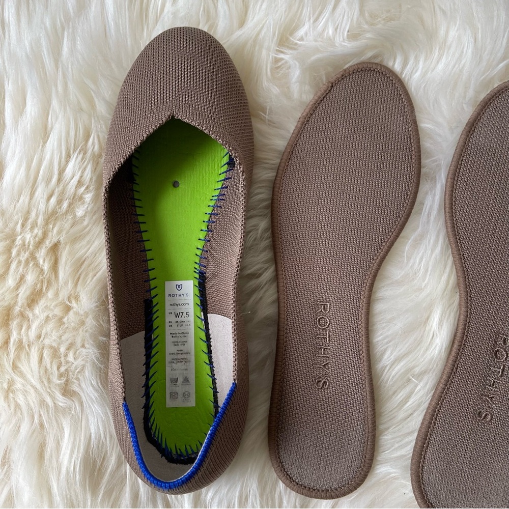 Rothy's The Flat Portobello Brown Women’s Flats Size 7.5 - Picture 5 of 9